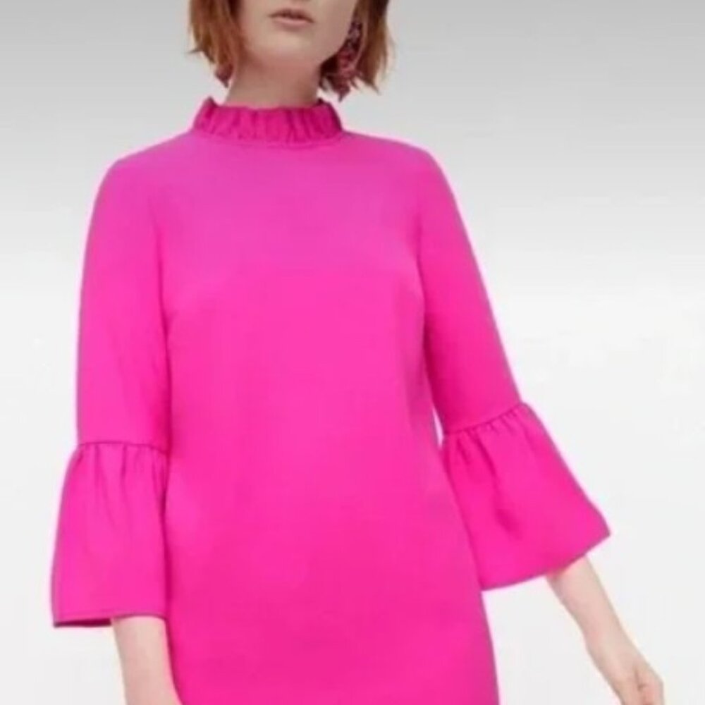 NWT J. CREW Ruffle Neck Dress